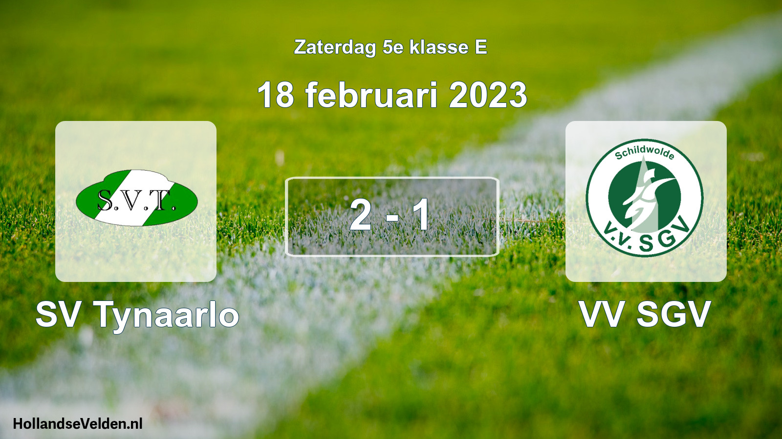 Total number of matches played: SV Tynaarlo - VV SGV 2 - 1 (18 February 2023)