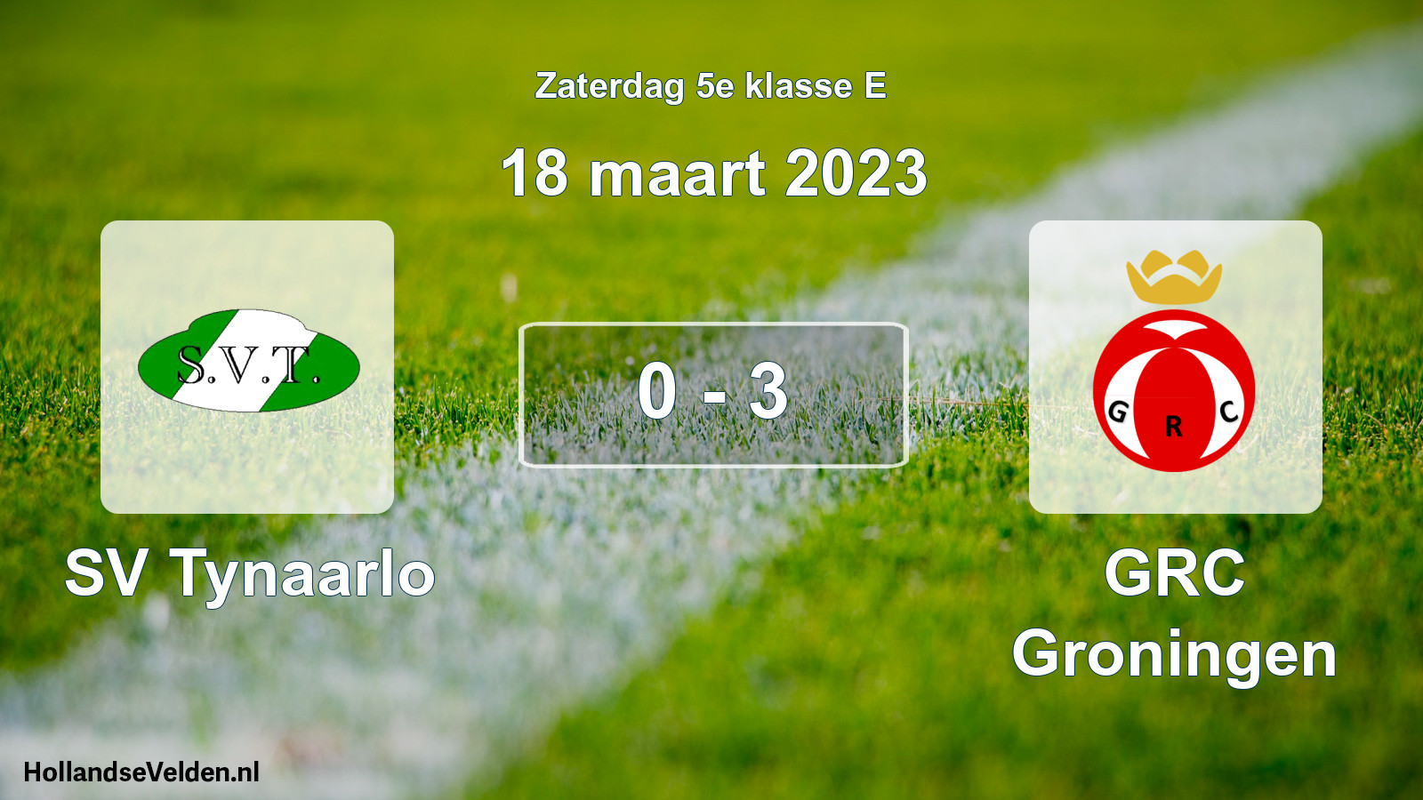 Total number of matches played: SV Tynaarlo - GRC Groningen 0 - 3 (18 March 2023)