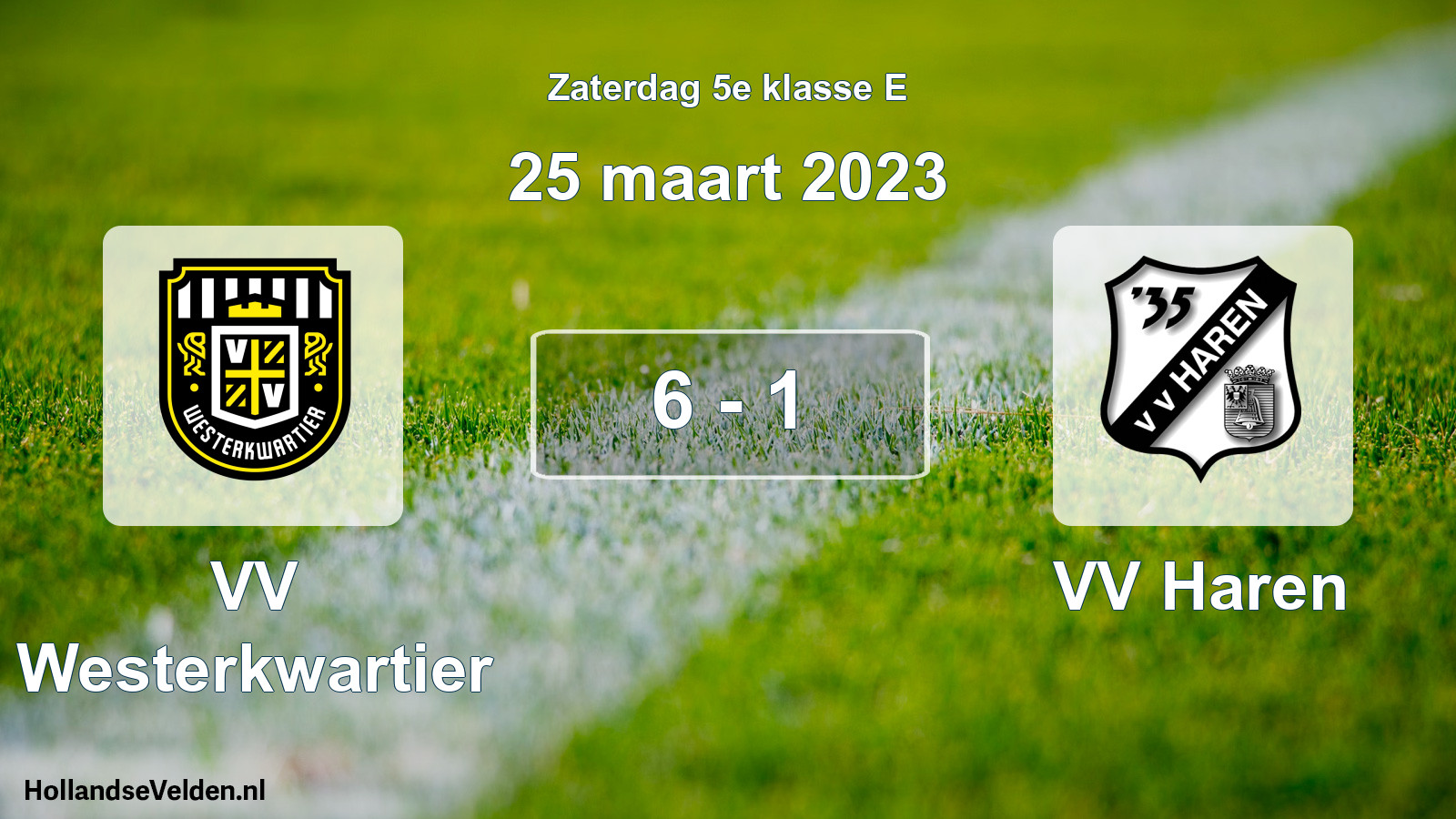 Total number of matches played: VV Westerkwartier - VV Haren 6 - 1 (25 March 2023)