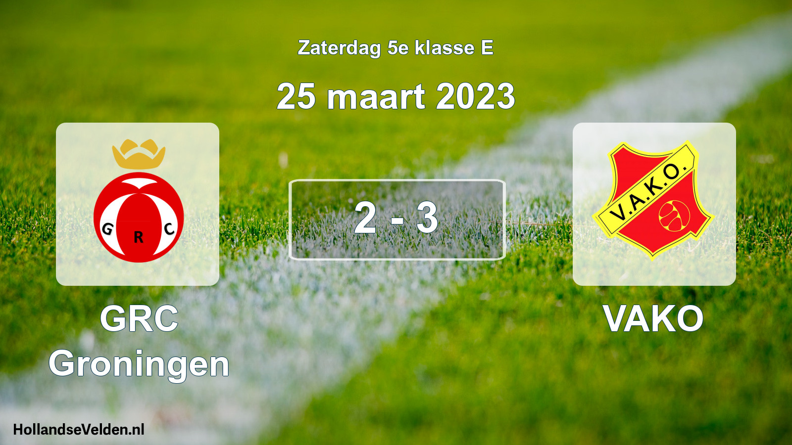 Total number of matches played: GRC Groningen - VAKO 2 - 3 (25 March 2023)