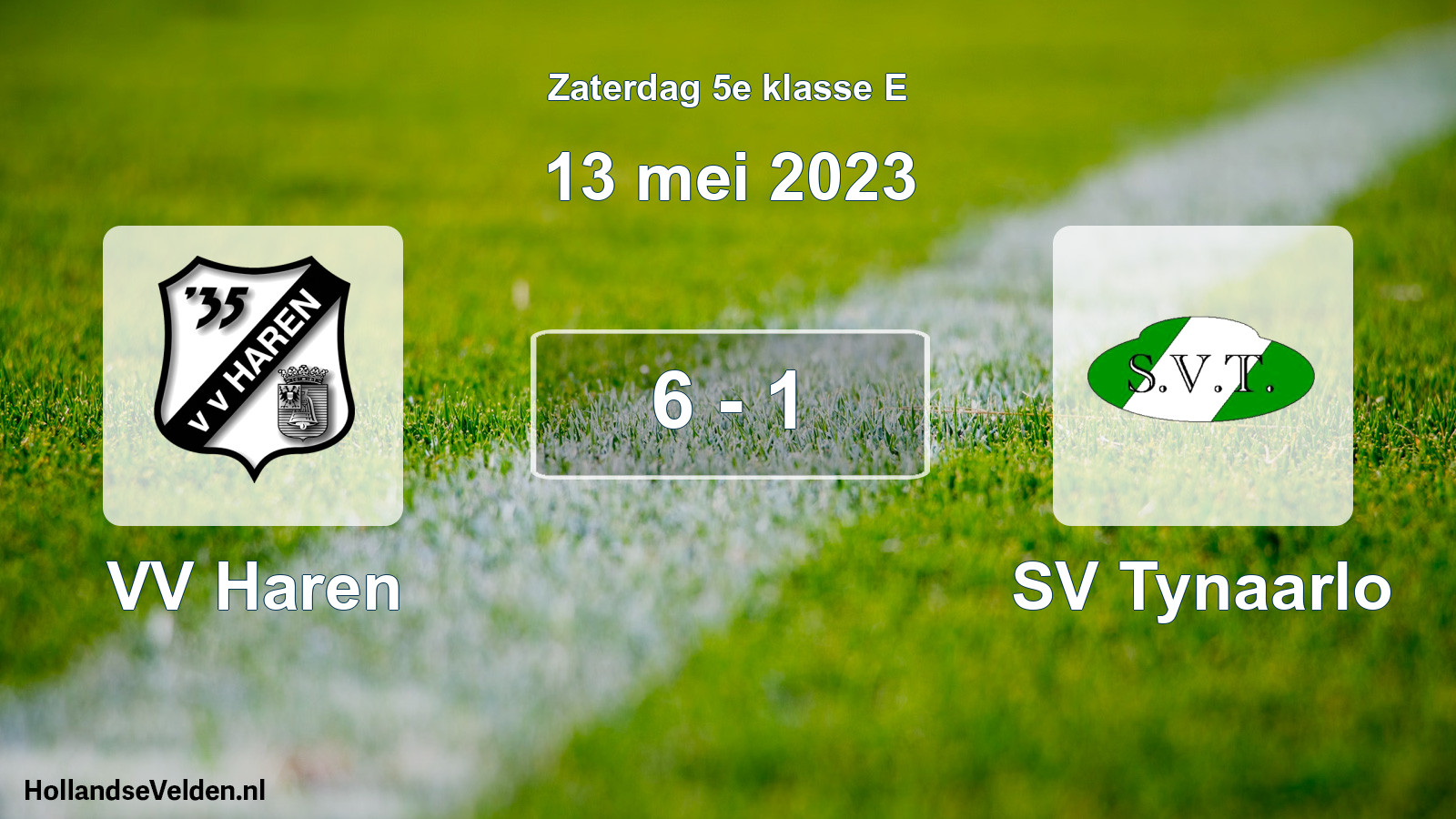 Total number of matches played: VV Haren - SV Tynaarlo 6 - 1 (13 May 2023)