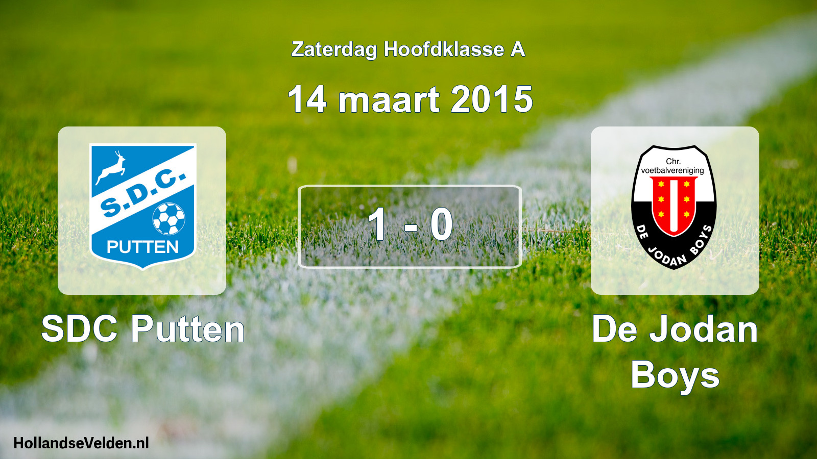 Total number of matches played: SDC Putten - De Jodan Boys 1 - 0 (14 March 2015)