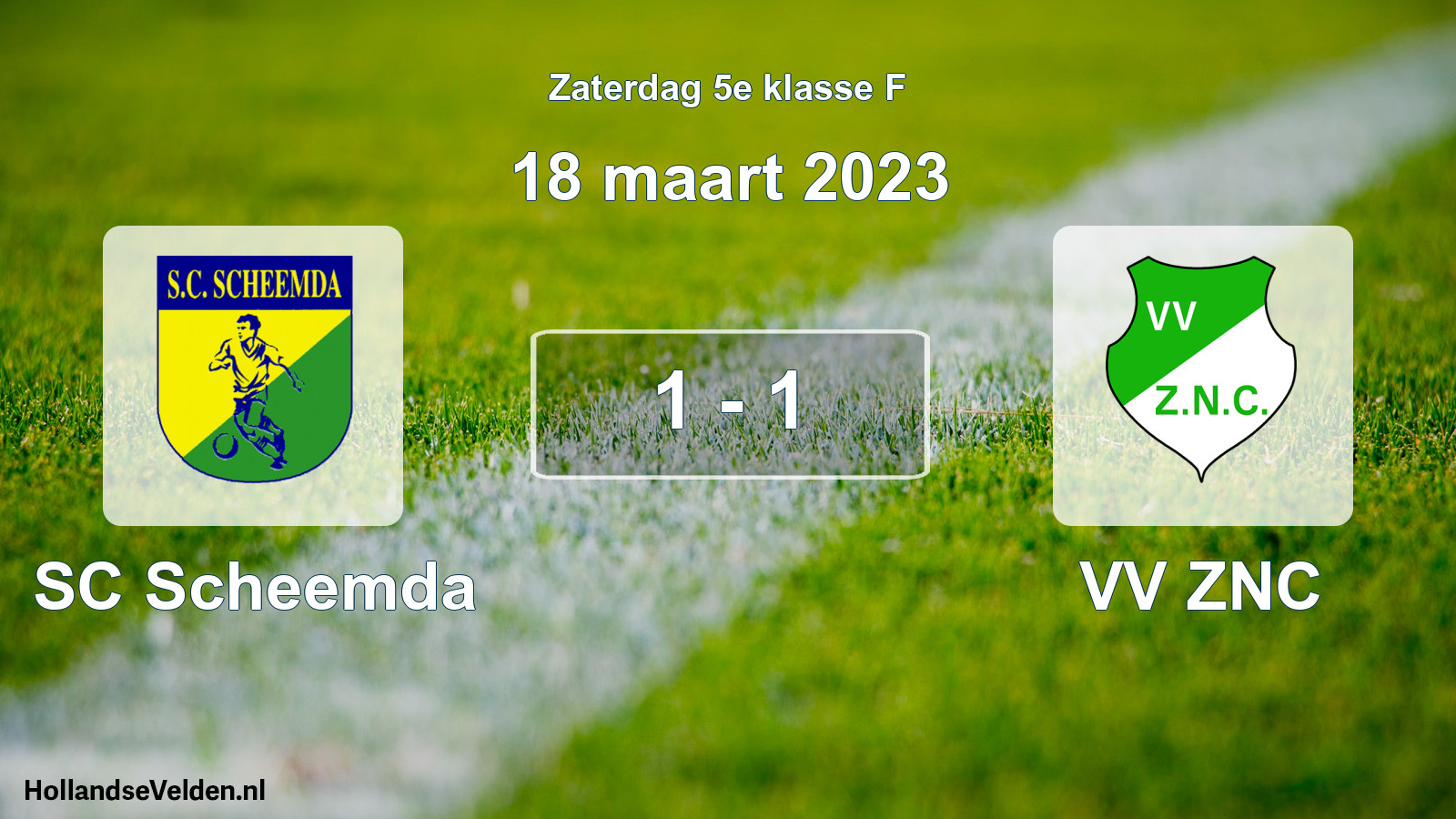 Total number of matches played: SC Scheemda - VV ZNC 1 - 1 (18 March 2023)