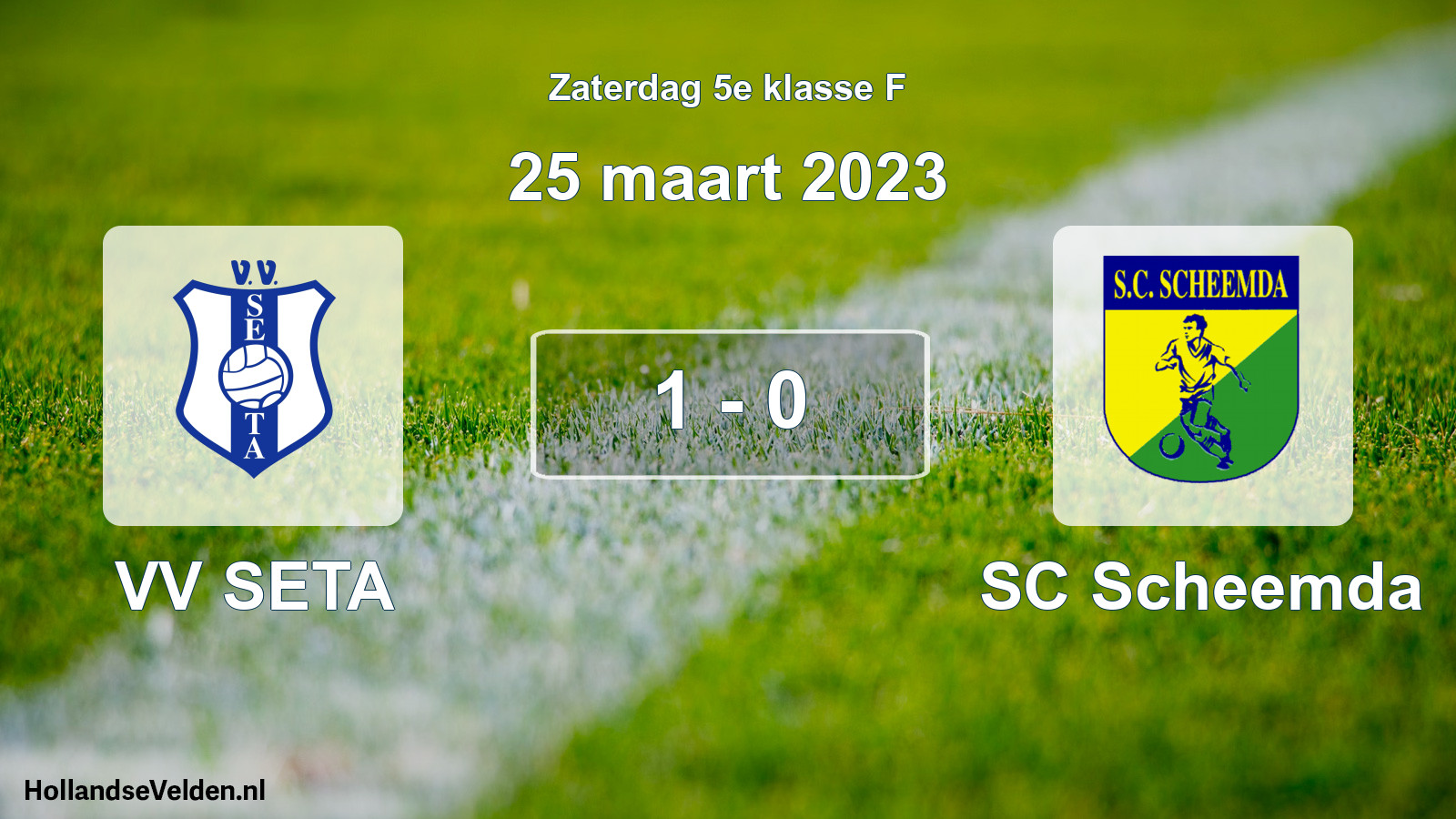 Total number of matches played: VV SETA - SC Scheemda 1 - 0 (25 March 2023)
