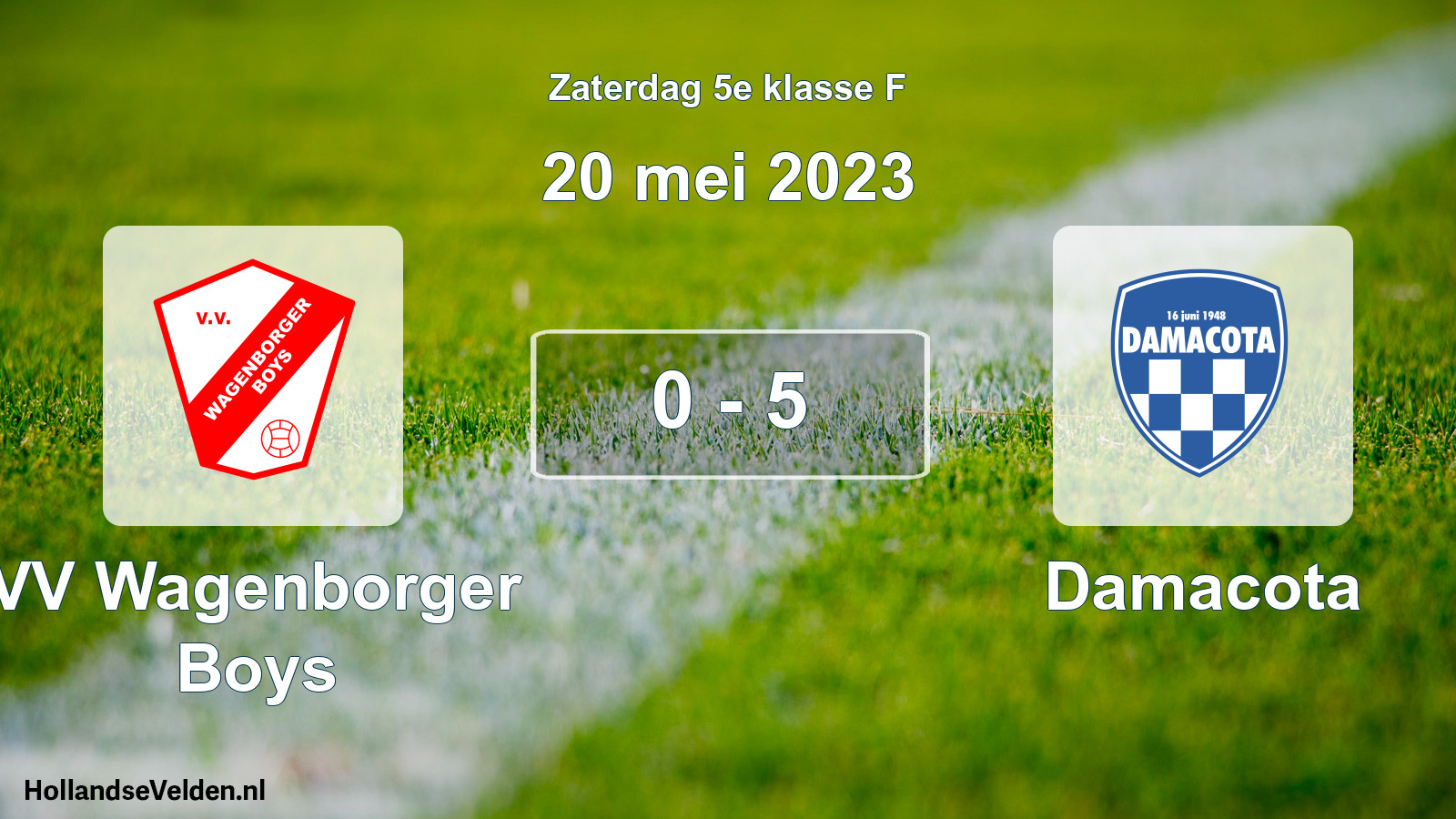 Total number of matches played: VV Wagenborger Boys - Damacota 0 - 5 (20 May 2023)