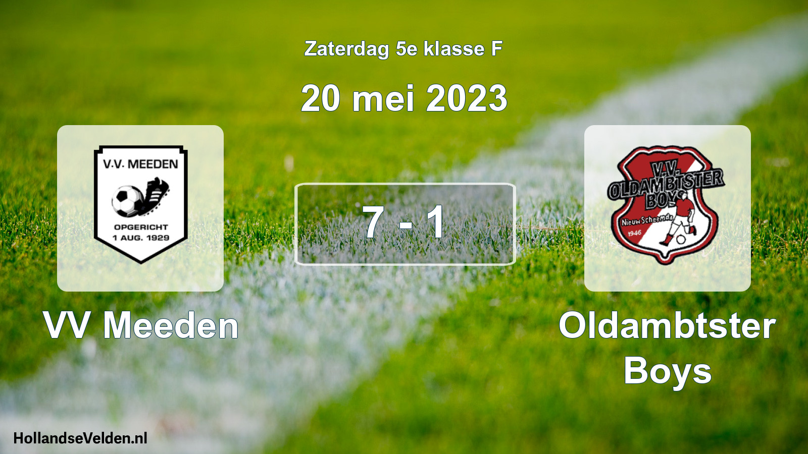 Total number of matches played: VV Meeden - Oldambtster Boys 7 - 1 (20 May 2023)