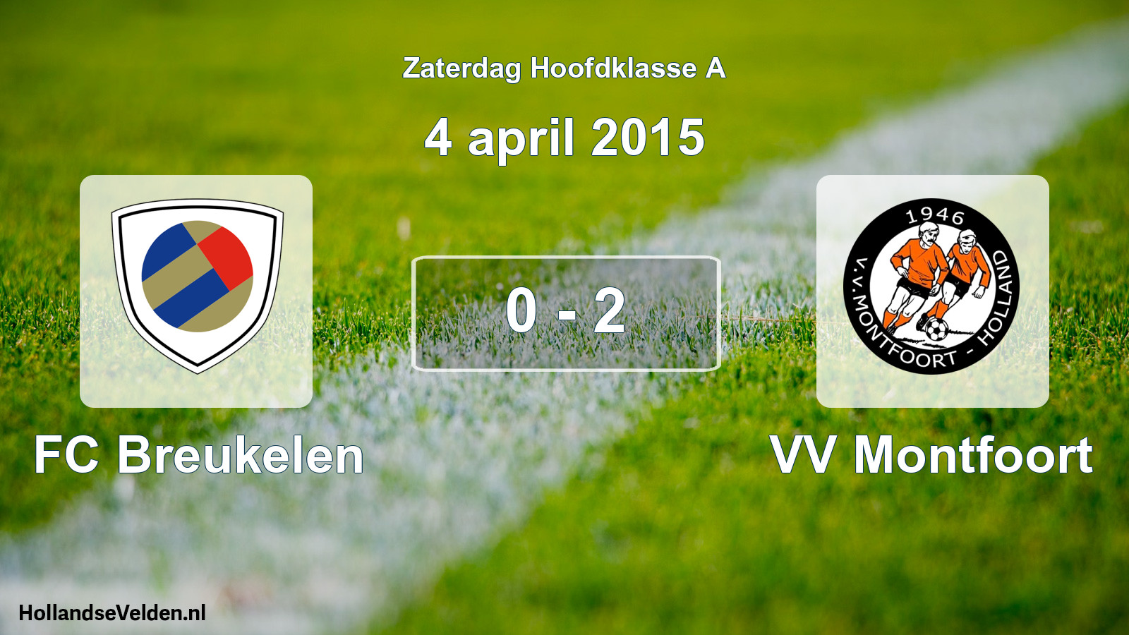 Total number of matches played: FC Breukelen - VV Montfoort 0 - 2 (4 April 2015)