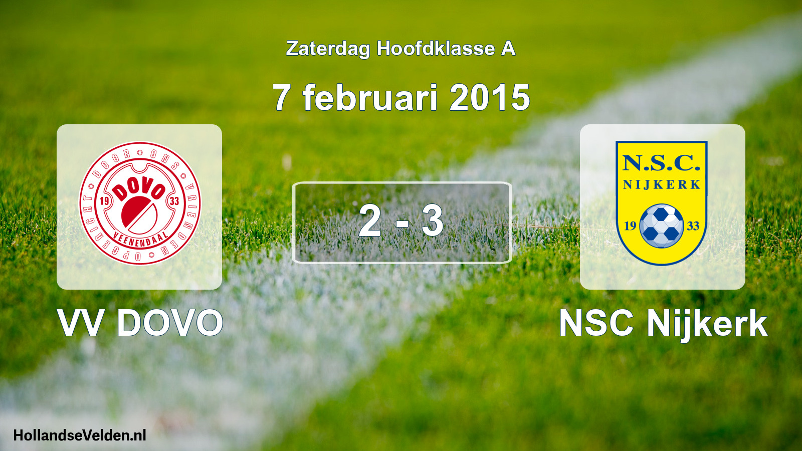 Total number of matches played: VV DOVO - NSC Nijkerk 2 - 3 (7 February 2015)