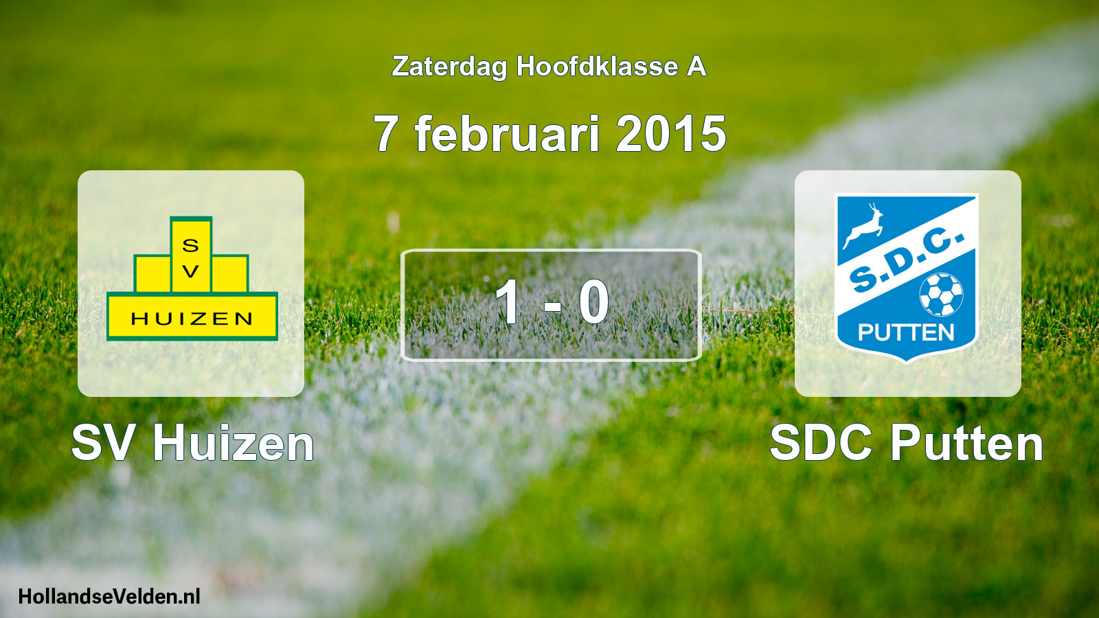 Gespeelde wedstrijd: SV Huizen - SDC Putten 1 - 0 (7 februari 2015)