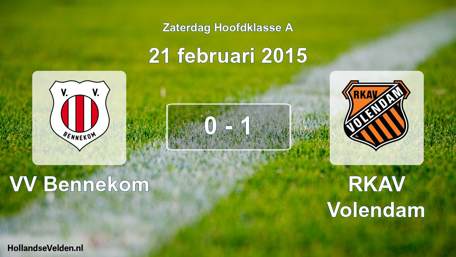 Total number of matches played: VV Bennekom - RKAV Volendam 0 - 1 (21 February 2015)