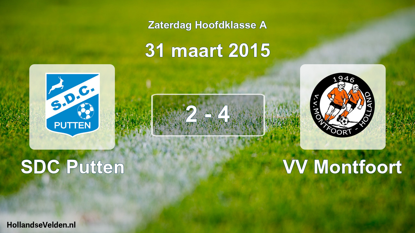 Gespeelde wedstrijd: SDC Putten - VV Montfoort 2 - 4 (31 maart 2015)