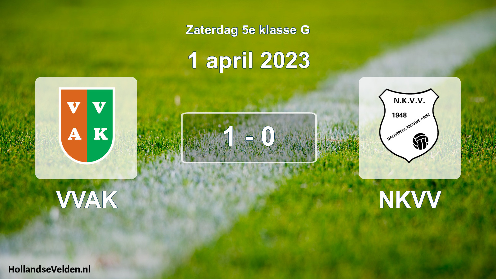 Total number of matches played: VVAK - NKVV 1 - 0 (1 April 2023)