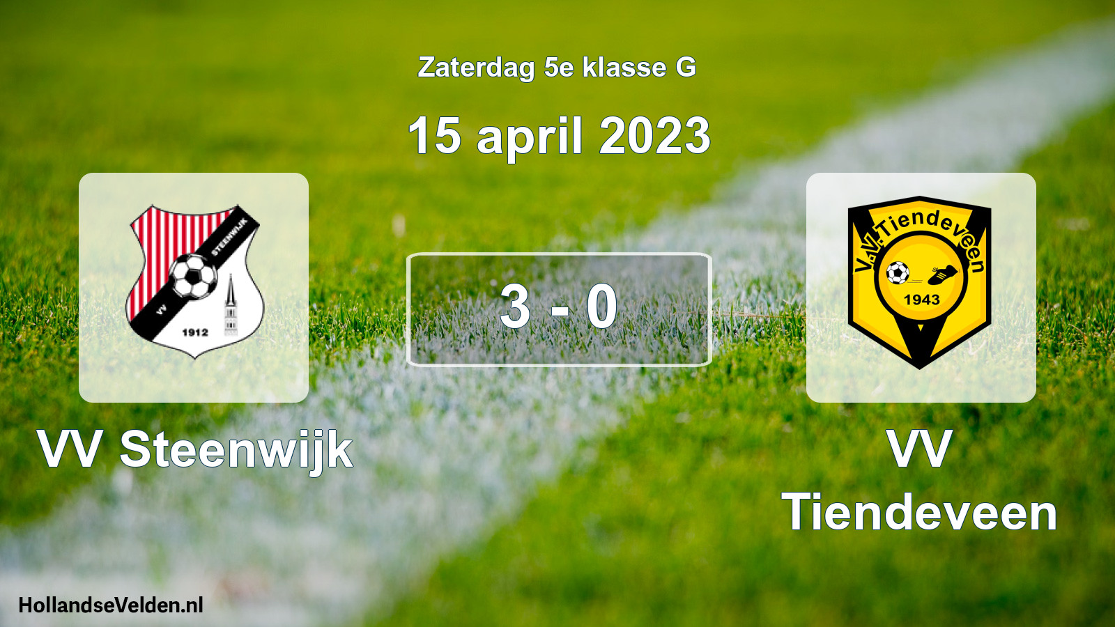 Total number of matches played: VV Steenwijk - VV Tiendeveen 3 - 0 (15 April 2023)