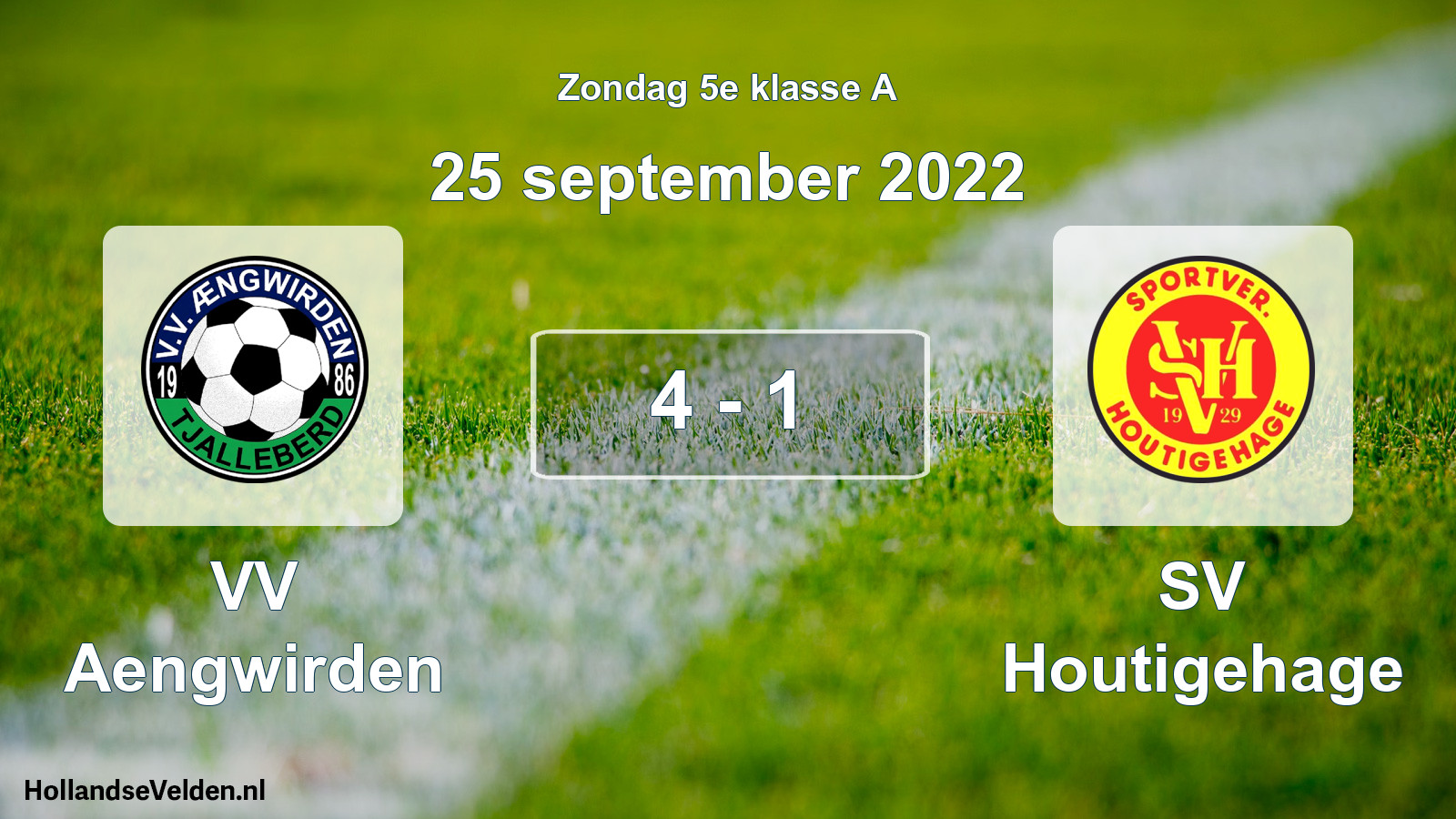 Total number of matches played: VV Aengwirden - SV Houtigehage 4 - 1 (25 September 2022)