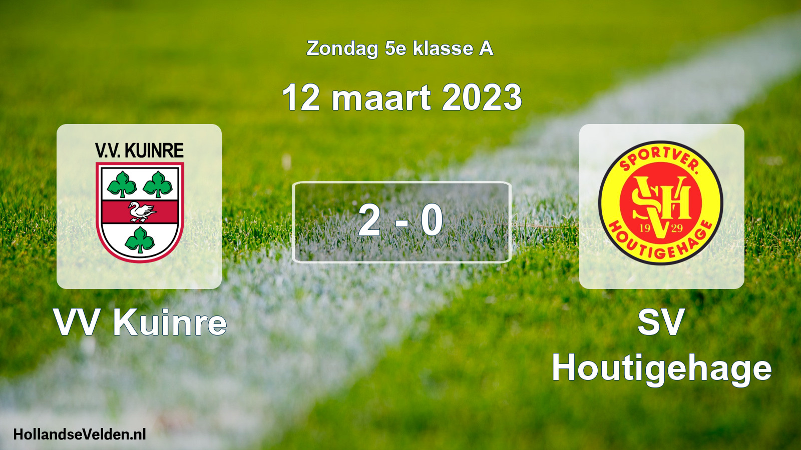 Total number of matches played: VV Kuinre - SV Houtigehage 2 - 0 (12 March 2023)