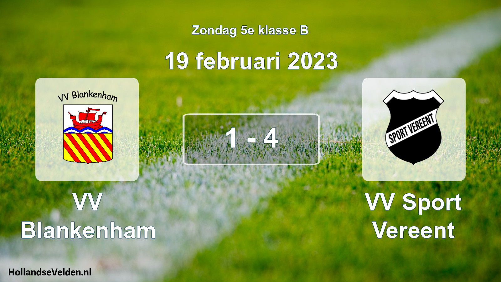 Total number of matches played: VV Blankenham - VV Sport Vereent 1 - 4 (19 February 2023)