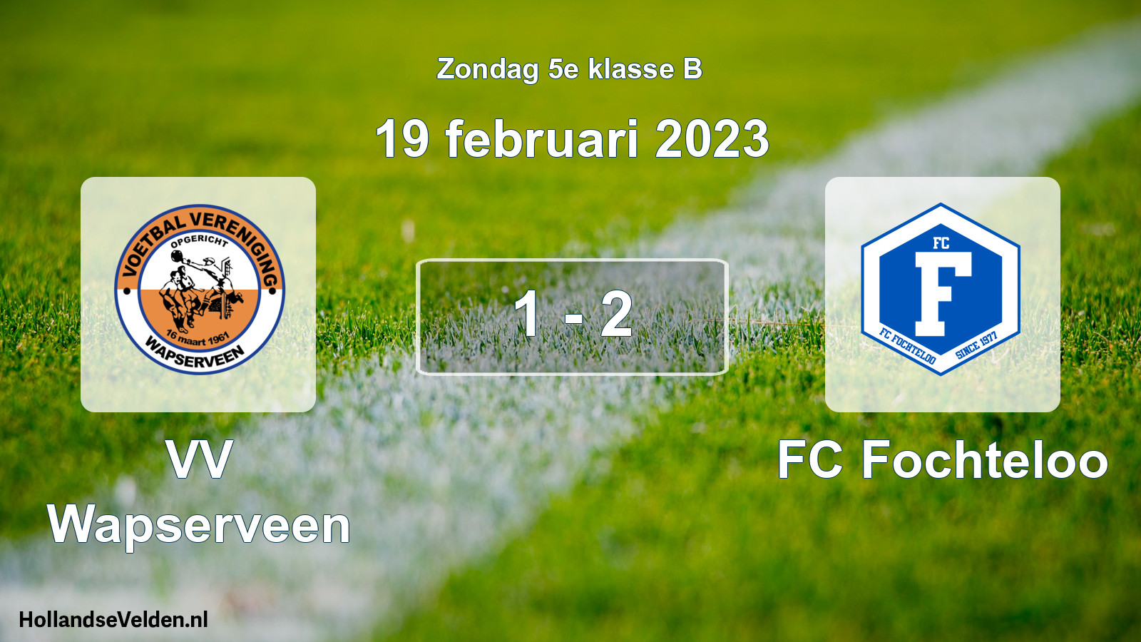 Total number of matches played: VV Wapserveen - FC Fochteloo 1 - 2 (19 February 2023)