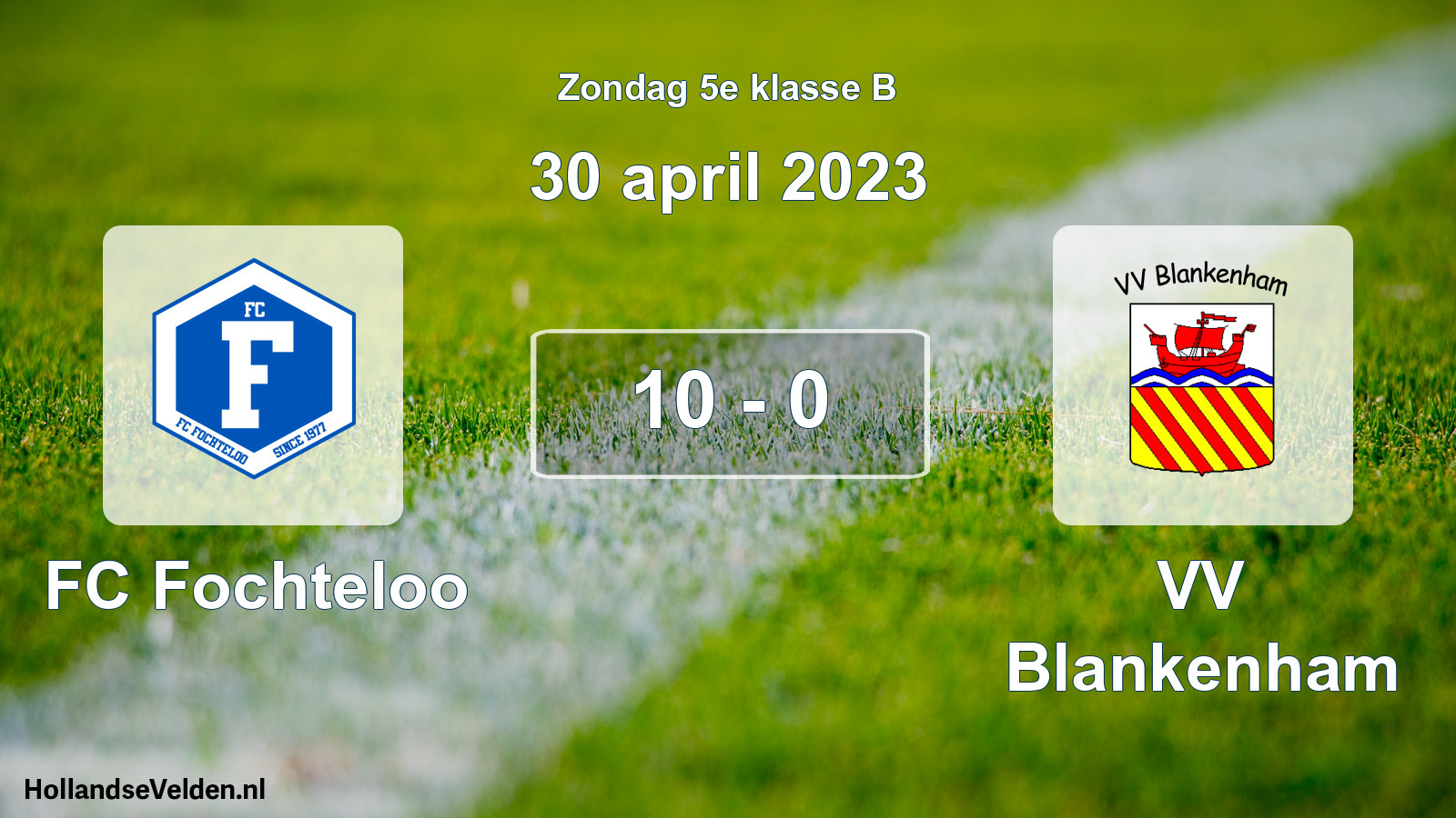 Total number of matches played: FC Fochteloo - VV Blankenham 10 - 0 (30 April 2023)