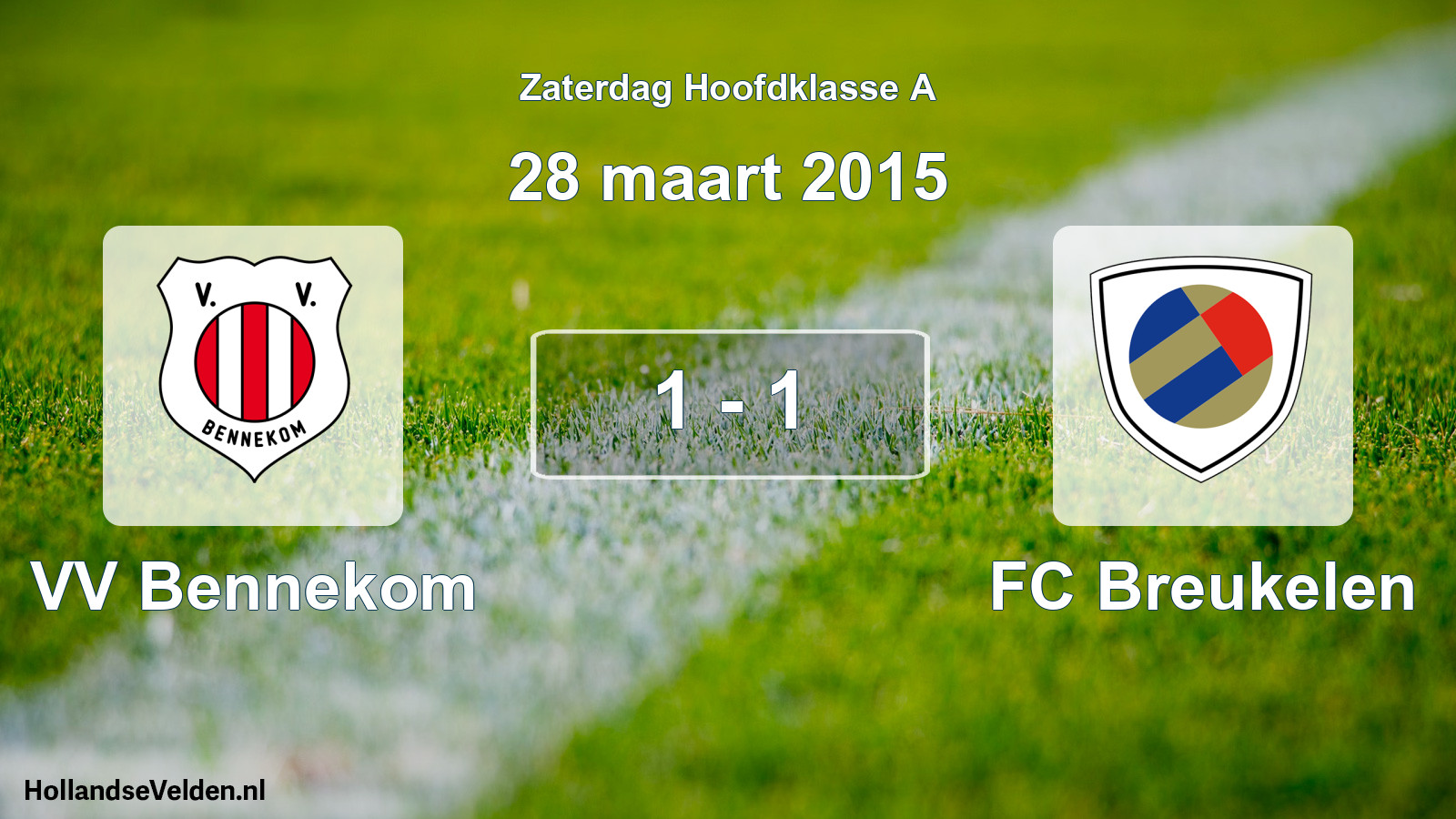 Total number of matches played: VV Bennekom - FC Breukelen 1 - 1 (28 March 2015)