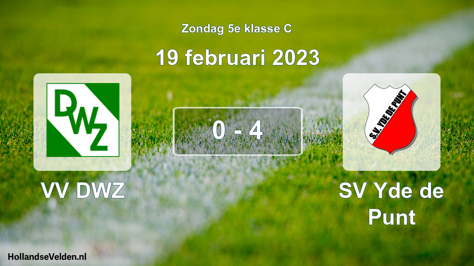Total number of matches played: VV DWZ - SV Yde de Punt 0 - 4 (19 February 2023)