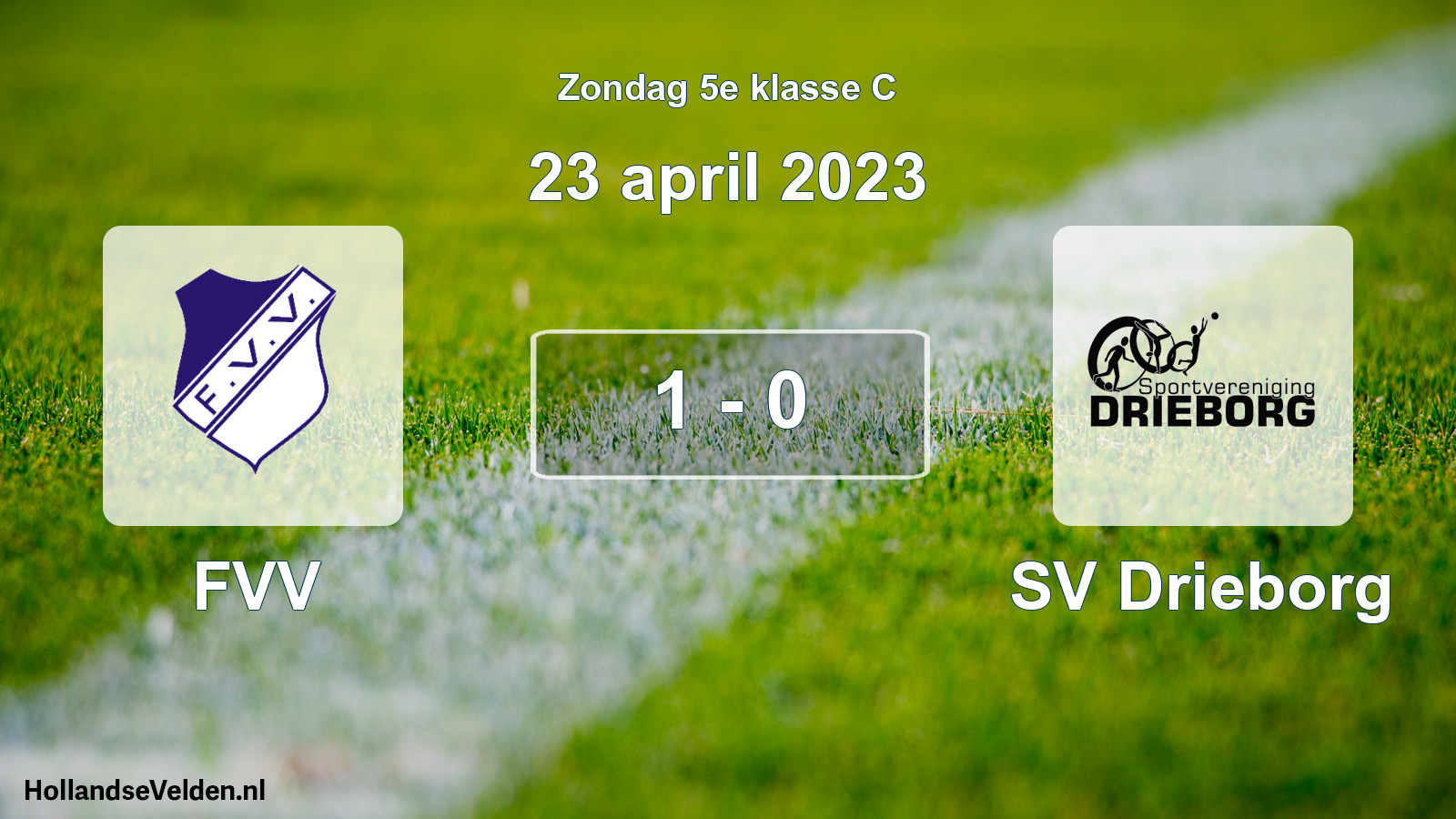 Total number of matches played: FVV - SV Drieborg 1 - 0 (23 April 2023)
