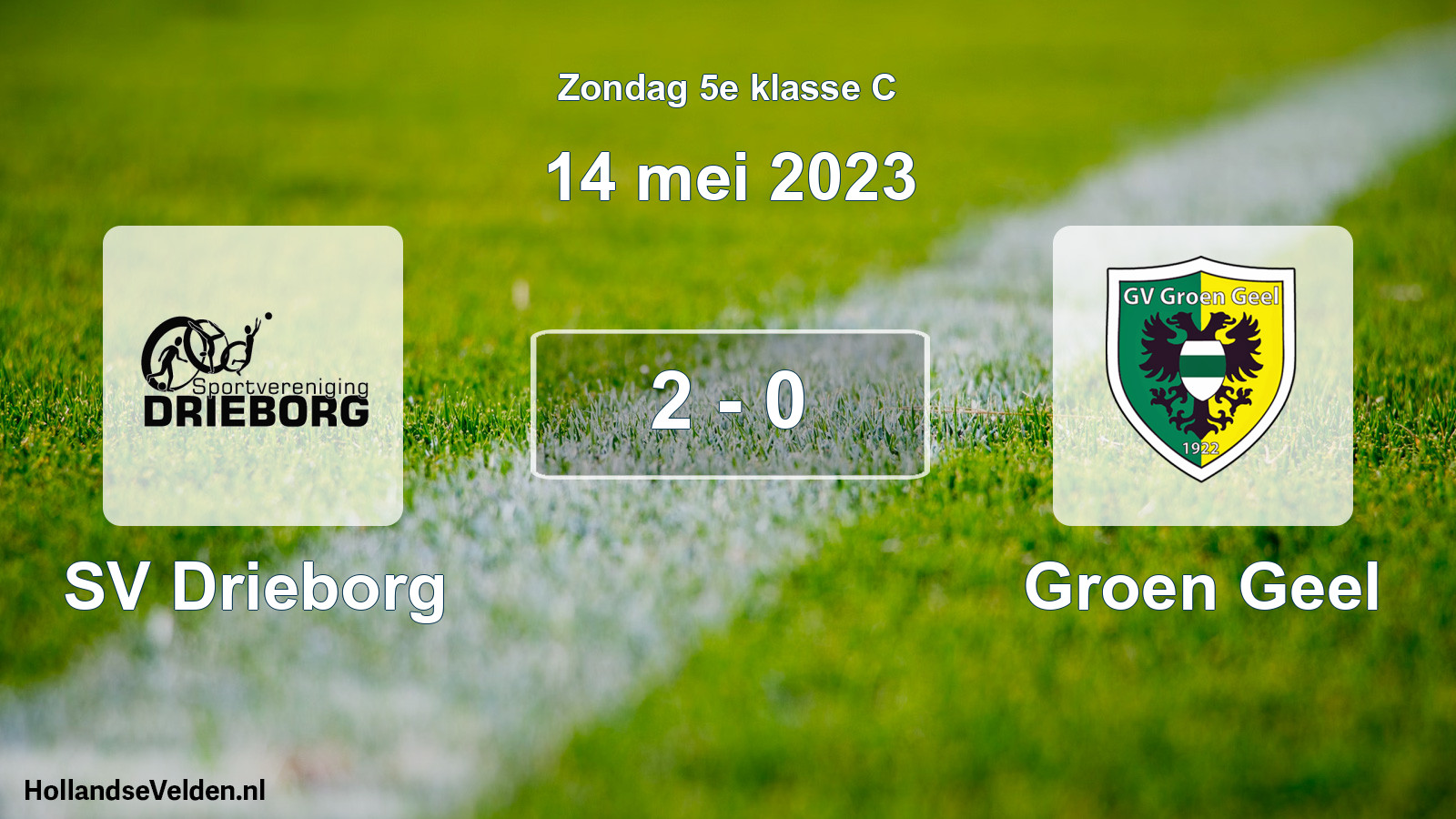 Total number of matches played: SV Drieborg - Groen Geel 2 - 0 (14 May 2023)