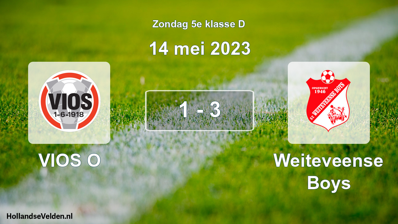 Total number of matches played: VIOS O - Weiteveense Boys 1 - 3 (14 May 2023)