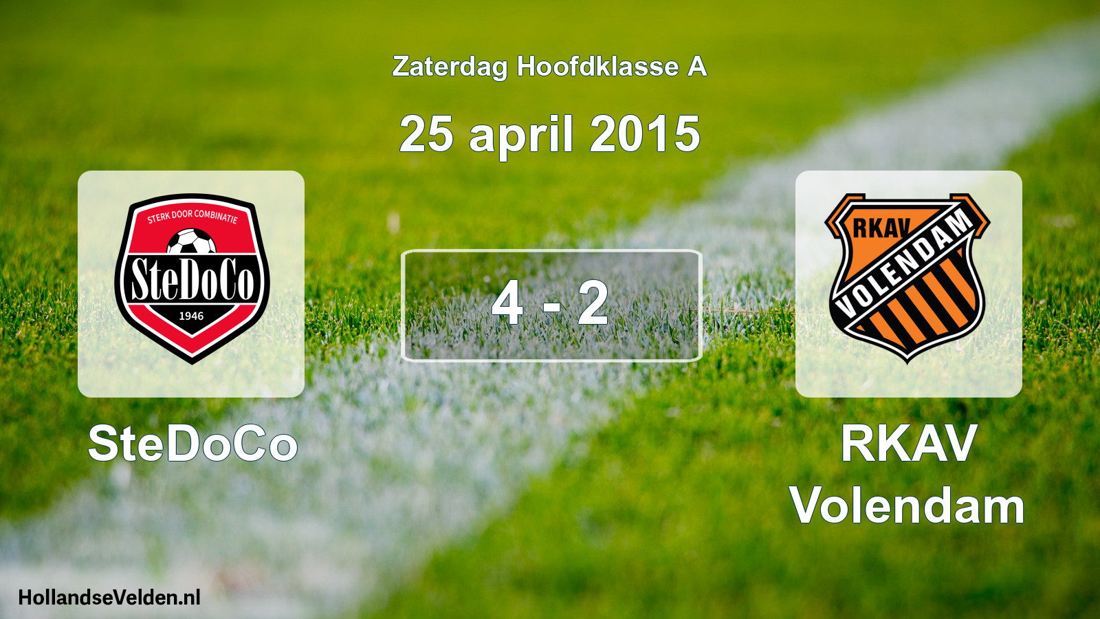 Total number of matches played: SteDoCo - RKAV Volendam 4 - 2 (25 April 2015)