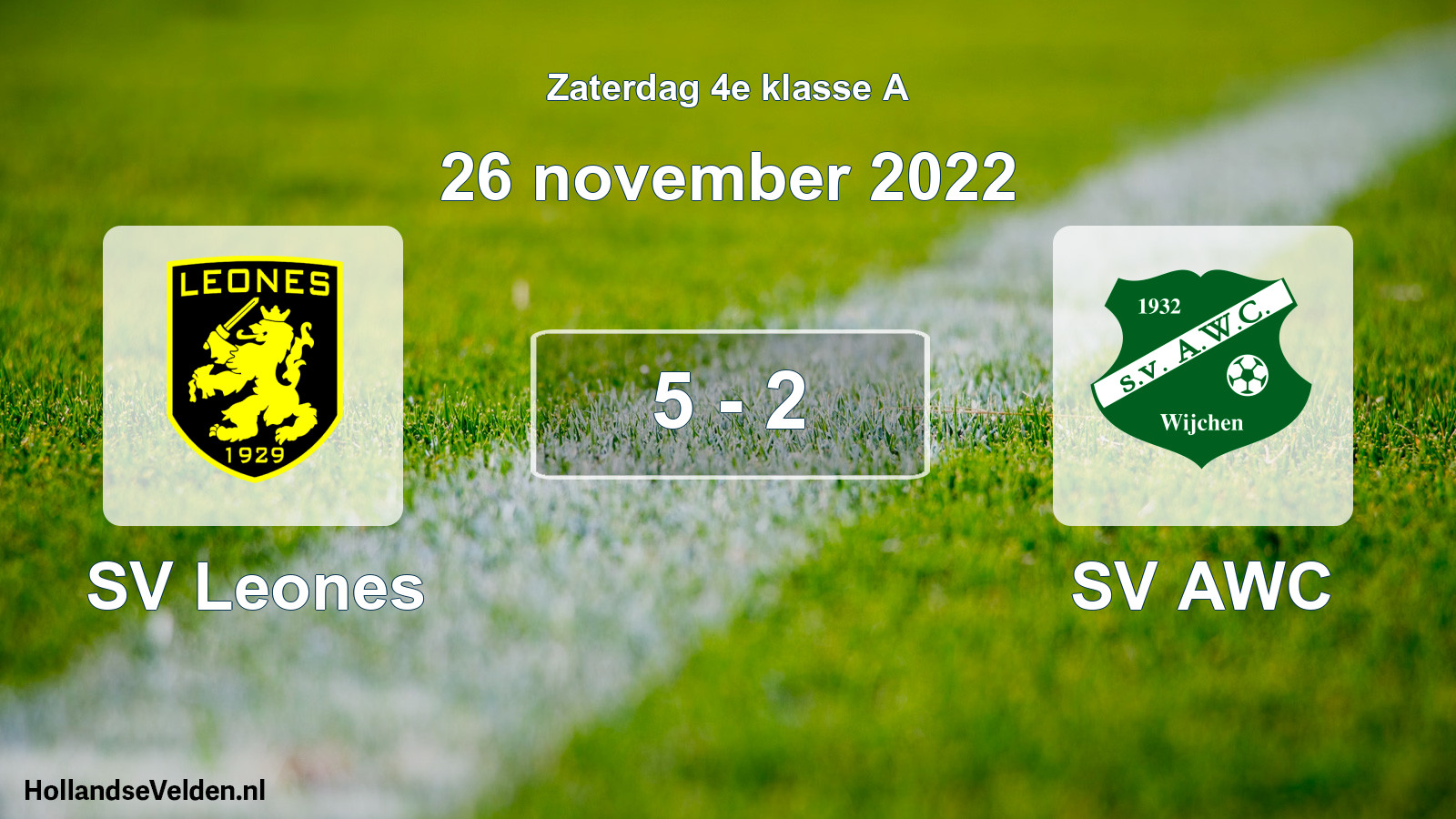 Total number of matches played: SV Leones - SV AWC 5 - 2 (26 November 2022)