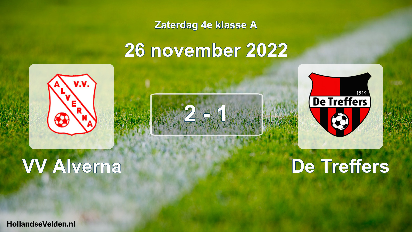 Total number of matches played: VV Alverna - De Treffers 2 - 1 (26 November 2022)
