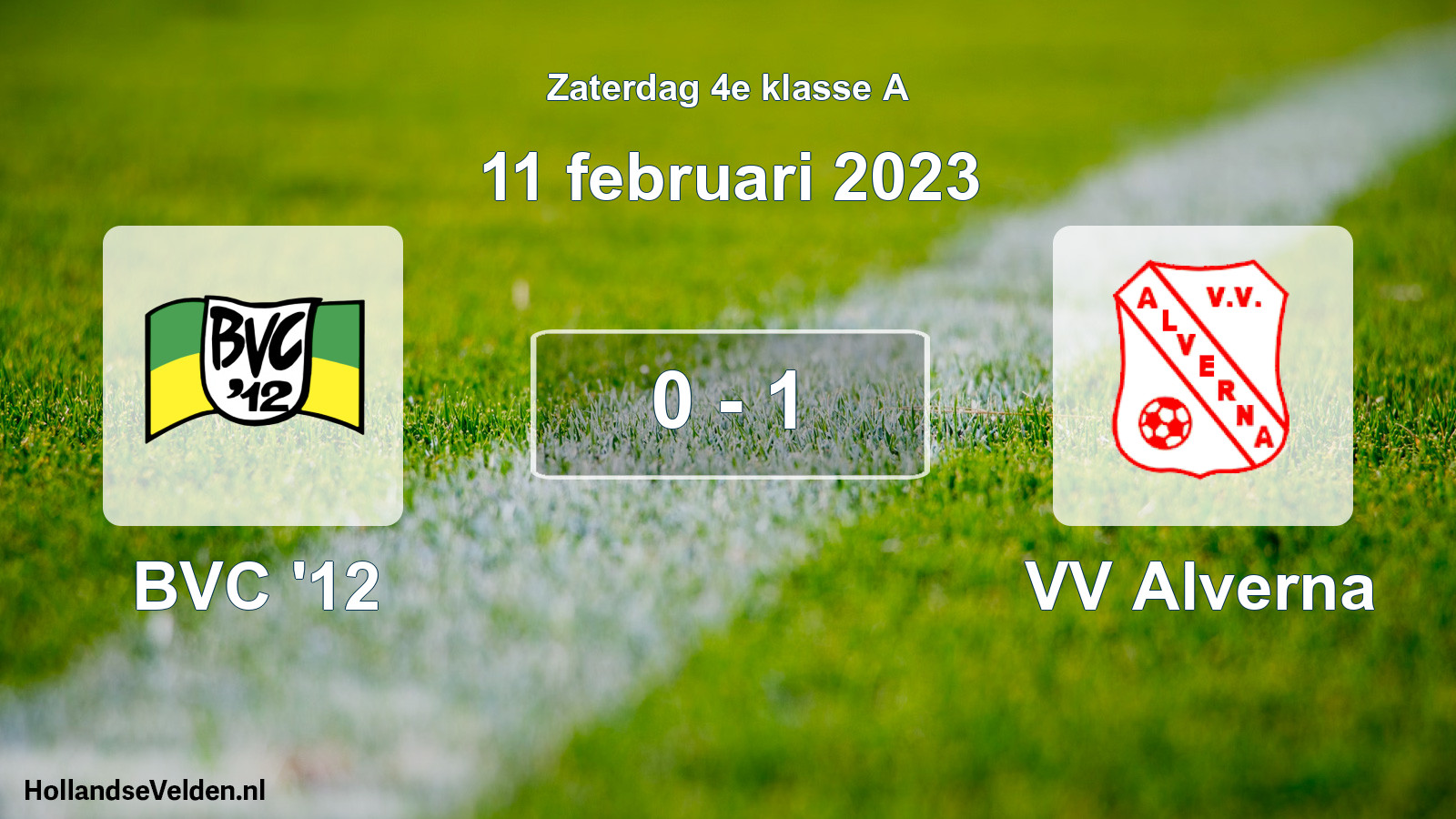 Total number of matches played: BVC '12 - VV Alverna 0 - 1 (11 February 2023)