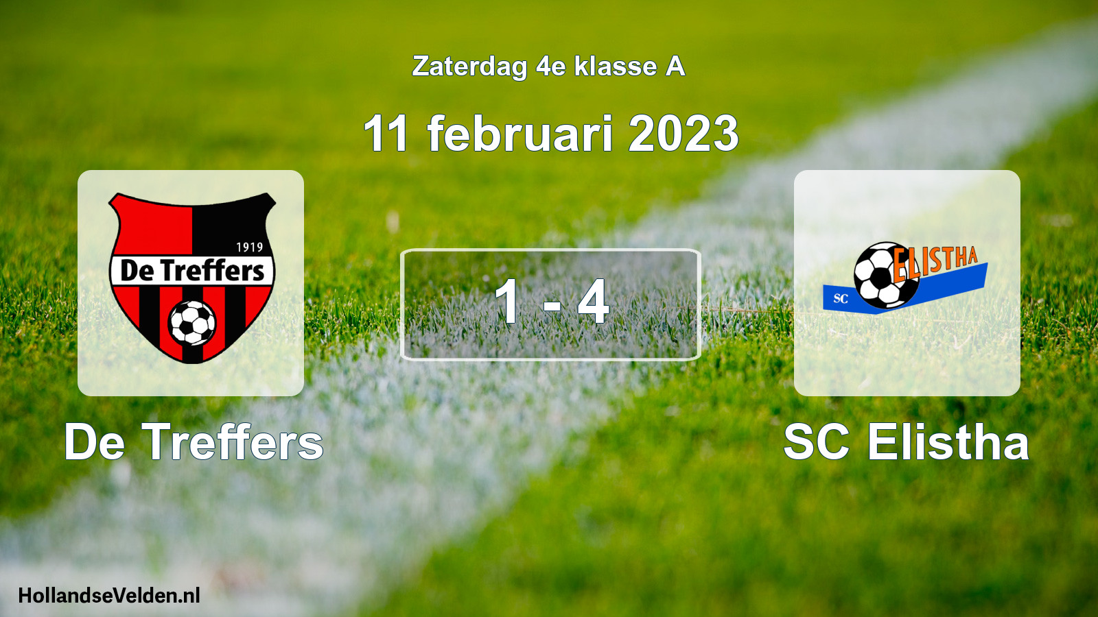 Total number of matches played: De Treffers - SC Elistha 1 - 4 (11 February 2023)