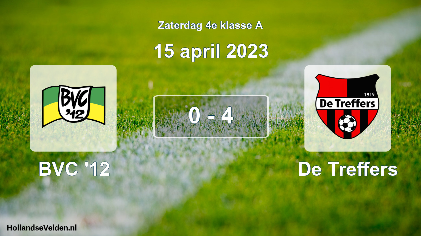 Total number of matches played: BVC '12 - De Treffers 0 - 4 (15 April 2023)