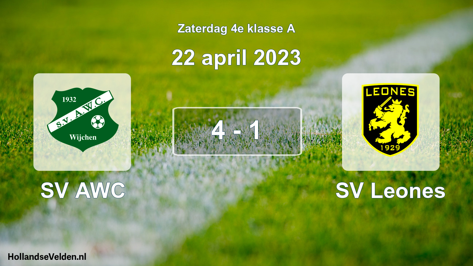 Total number of matches played: SV AWC - SV Leones 4 - 1 (22 April 2023)