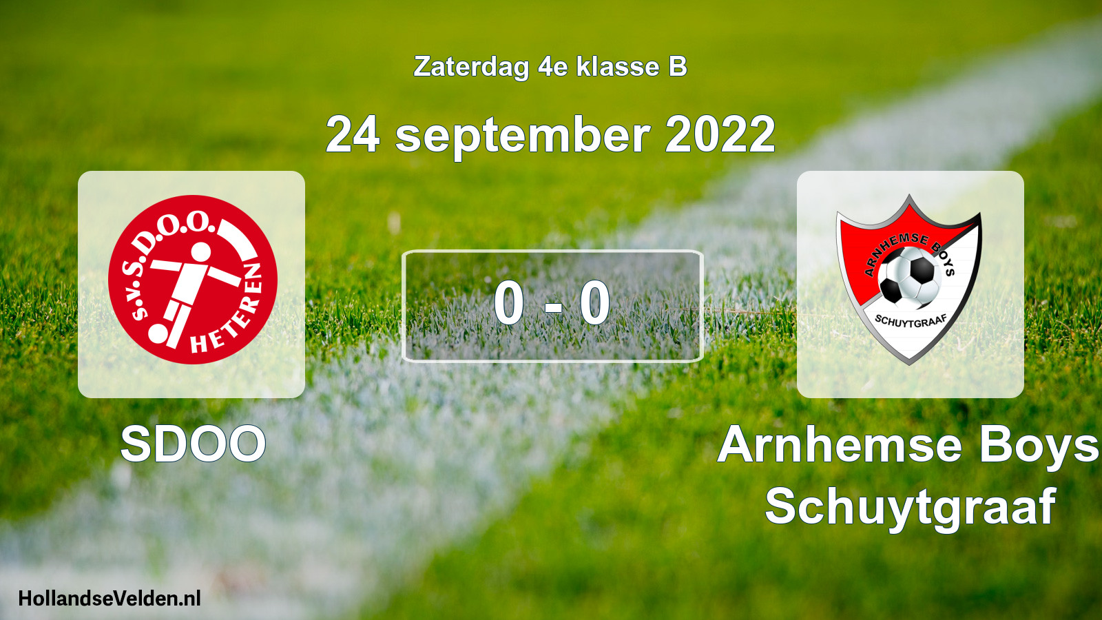 Total number of matches played: SDOO - Arnhemse Boys Schuytgraaf 0 - 0 (24 September 2022)