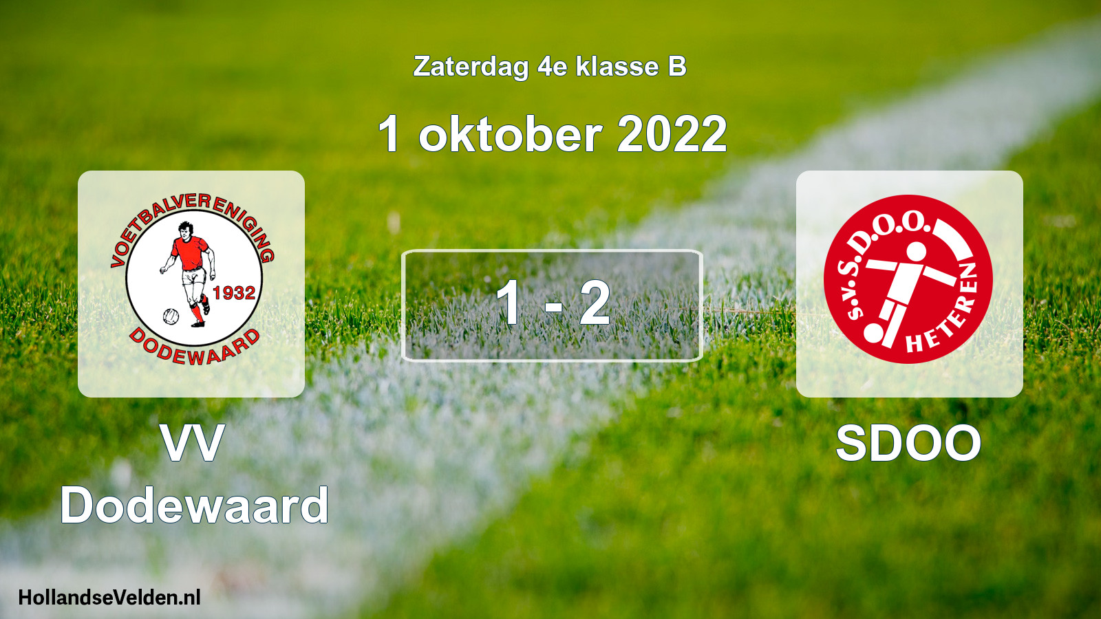 Total number of matches played: VV Dodewaard - SDOO 1 - 2 (1 October 2022)