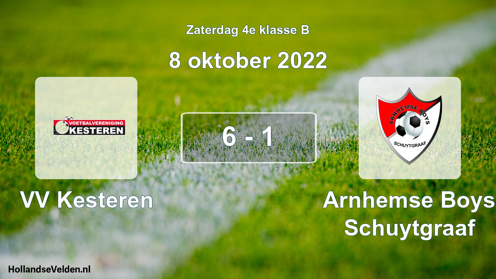 Total number of matches played: VV Kesteren - Arnhemse Boys Schuytgraaf 6 - 1 (8 October 2022)