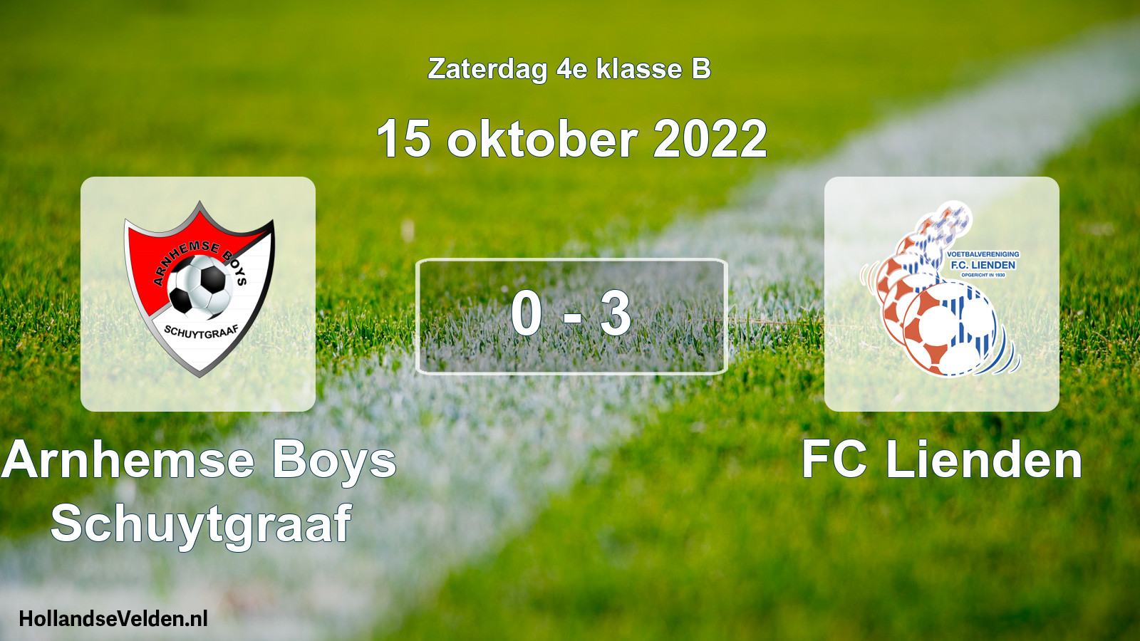 Total number of matches played: Arnhemse Boys Schuytgraaf - FC Lienden 0 - 3 (15 October 2022)