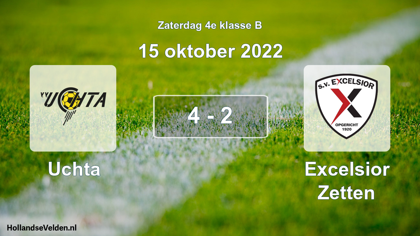 Total number of matches played: Uchta - Excelsior Zetten 4 - 2 (15 October 2022)