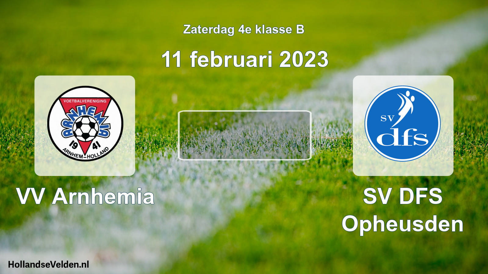 Scheduled Match: VV Arnhemia - SV DFS Opheusden (11 February 2023)