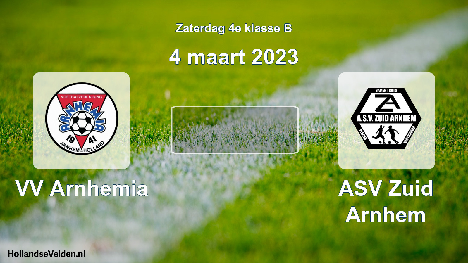Scheduled Match: VV Arnhemia - ASV Zuid Arnhem (4 March 2023)