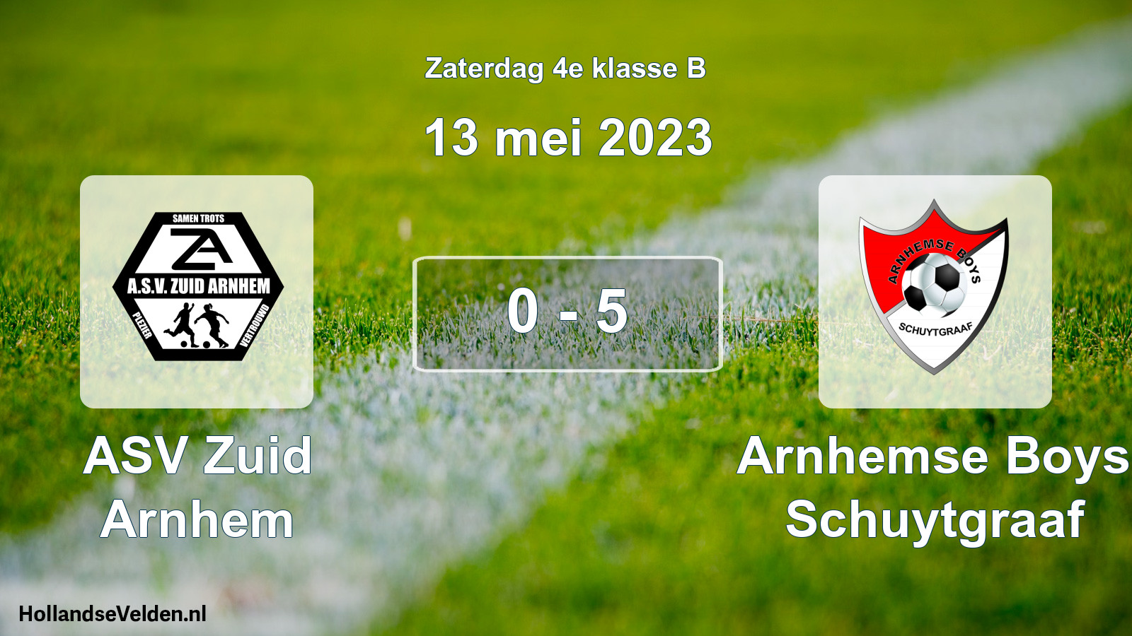 Total number of matches played: ASV Zuid Arnhem - Arnhemse Boys Schuytgraaf 0 - 5 (13 May 2023)