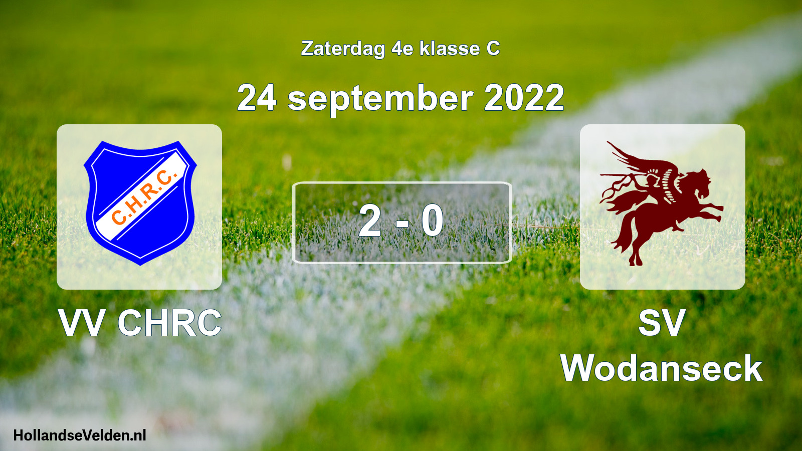 Total number of matches played: VV CHRC - SV Wodanseck 2 - 0 (24 September 2022)
