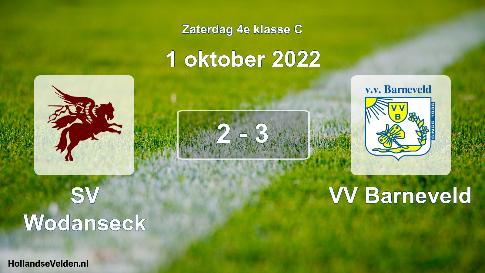 Total number of matches played: SV Wodanseck - VV Barneveld 2 - 3 (1 October 2022)