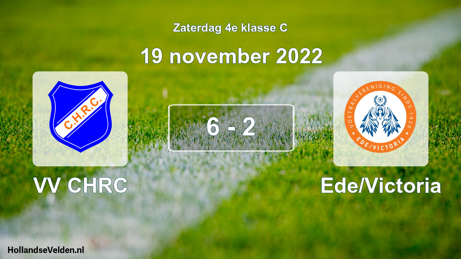 Total number of matches played: VV CHRC - Ede/Victoria 6 - 2 (19 November 2022)
