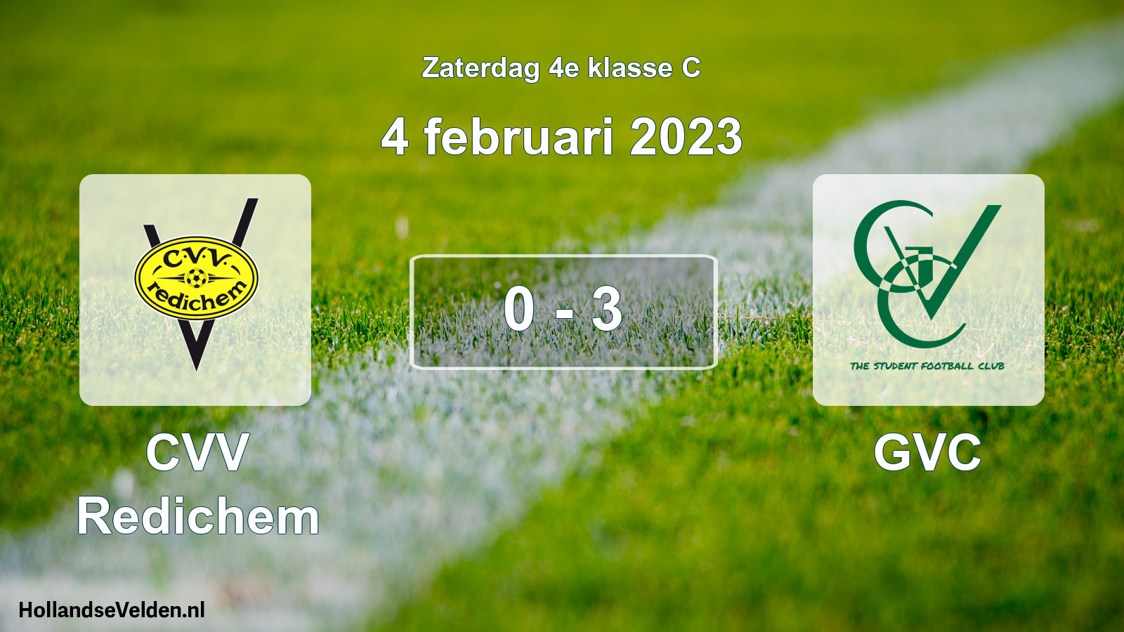 Total number of matches played: CVV Redichem - GVC 0 - 3 (4 February 2023)