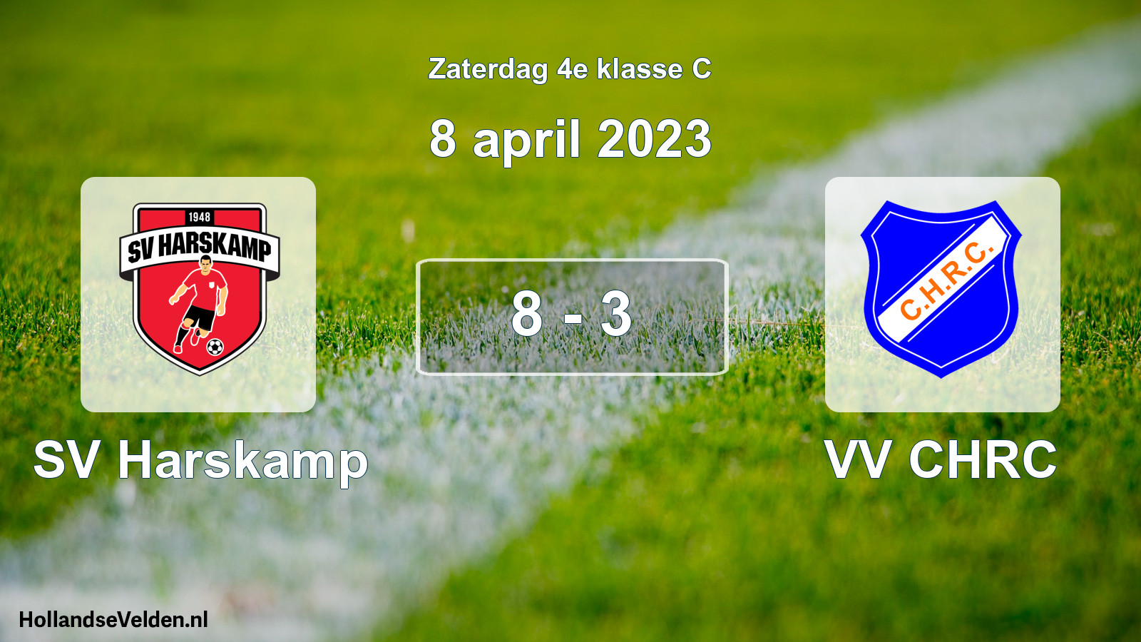 Total number of matches played: SV Harskamp - VV CHRC 8 - 3 (8 April 2023)