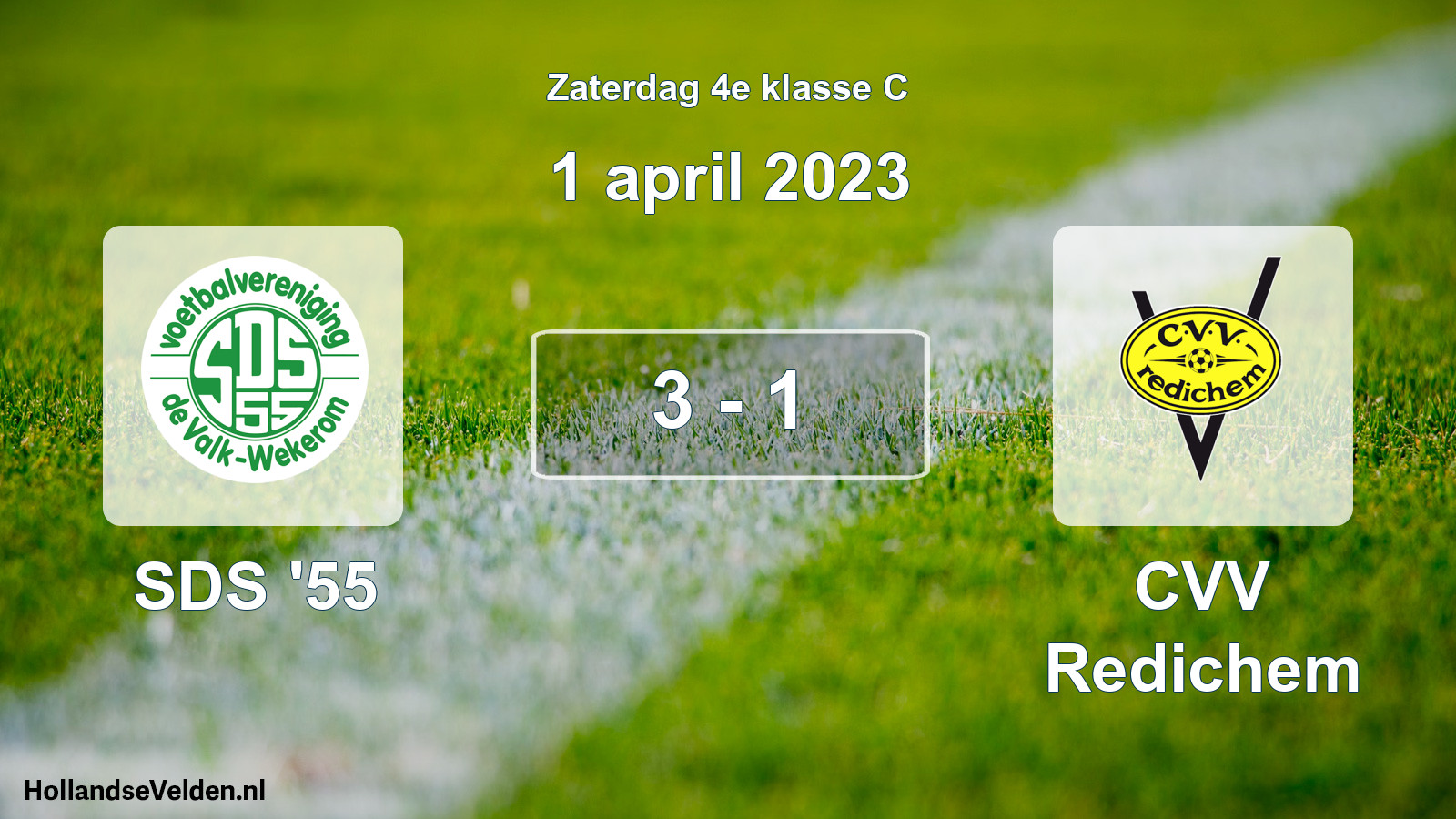 Total number of matches played: SDS '55 - CVV Redichem 3 - 1 (1 April 2023)