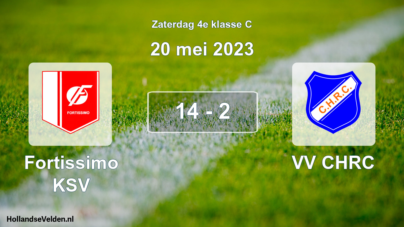 Total number of matches played: Fortissimo KSV - VV CHRC 14 - 2 (20 May 2023)