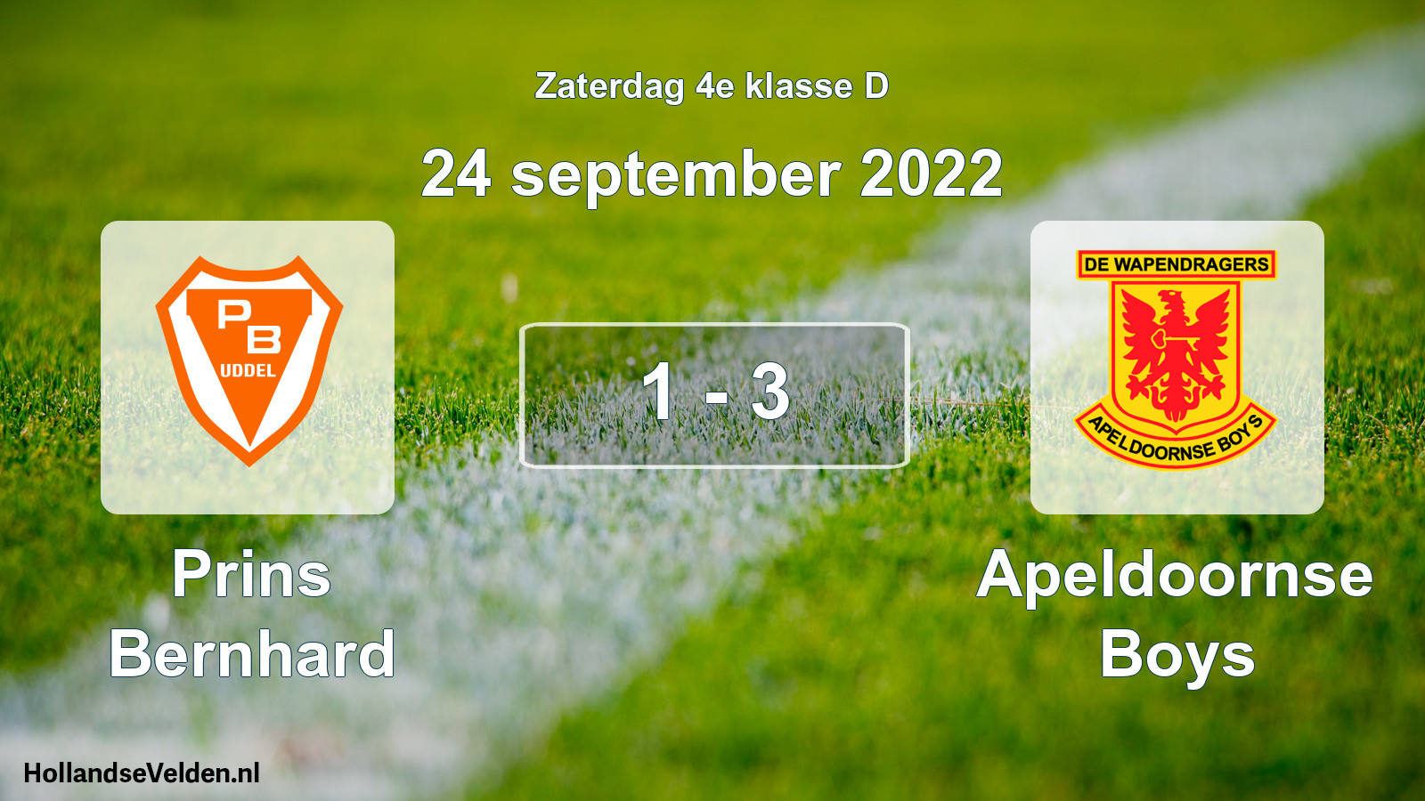 Total number of matches played: Prins Bernhard - Apeldoornse Boys 1 - 3 (24 September 2022)